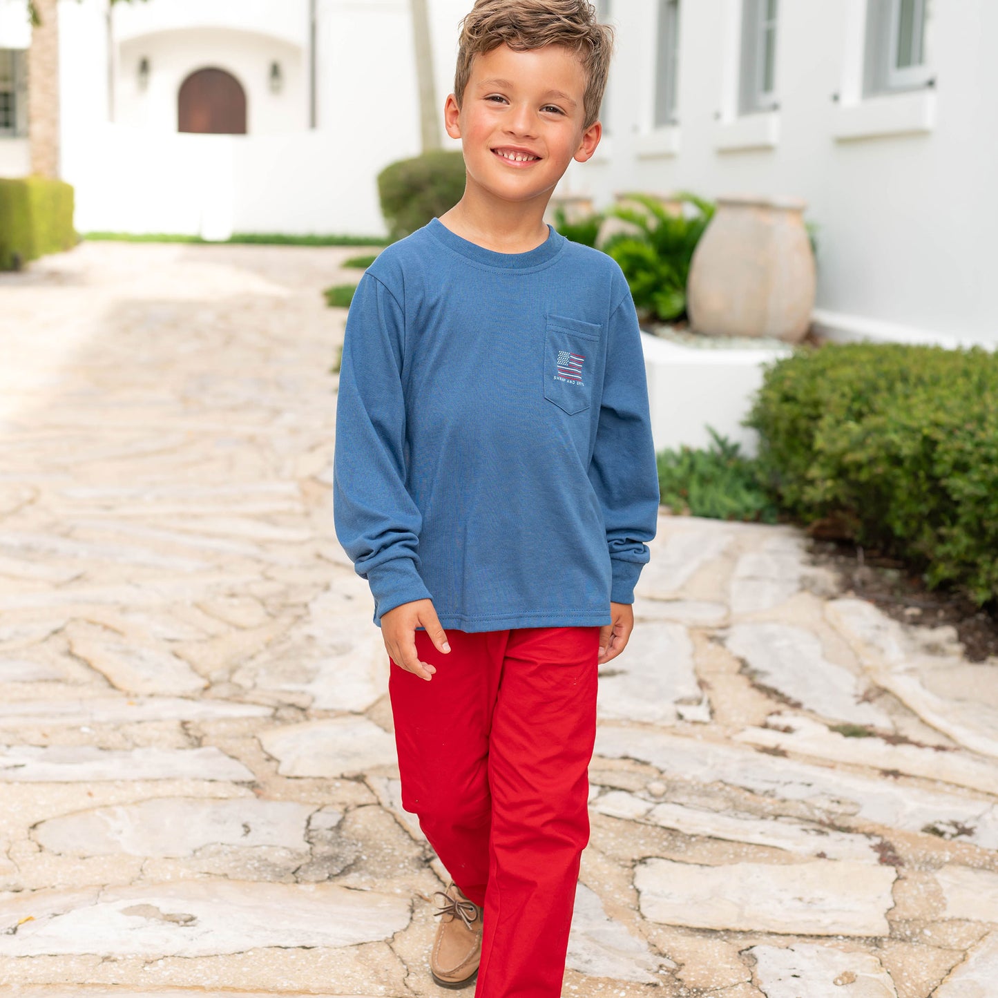 Boys Shrimp Pants - Red Twill