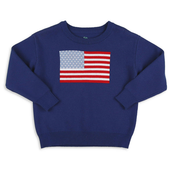 ゴ*カ様 ラッセルノ FLAG LOGO KNIT SWEATER サイズ6 G american-flag-girls-boys-