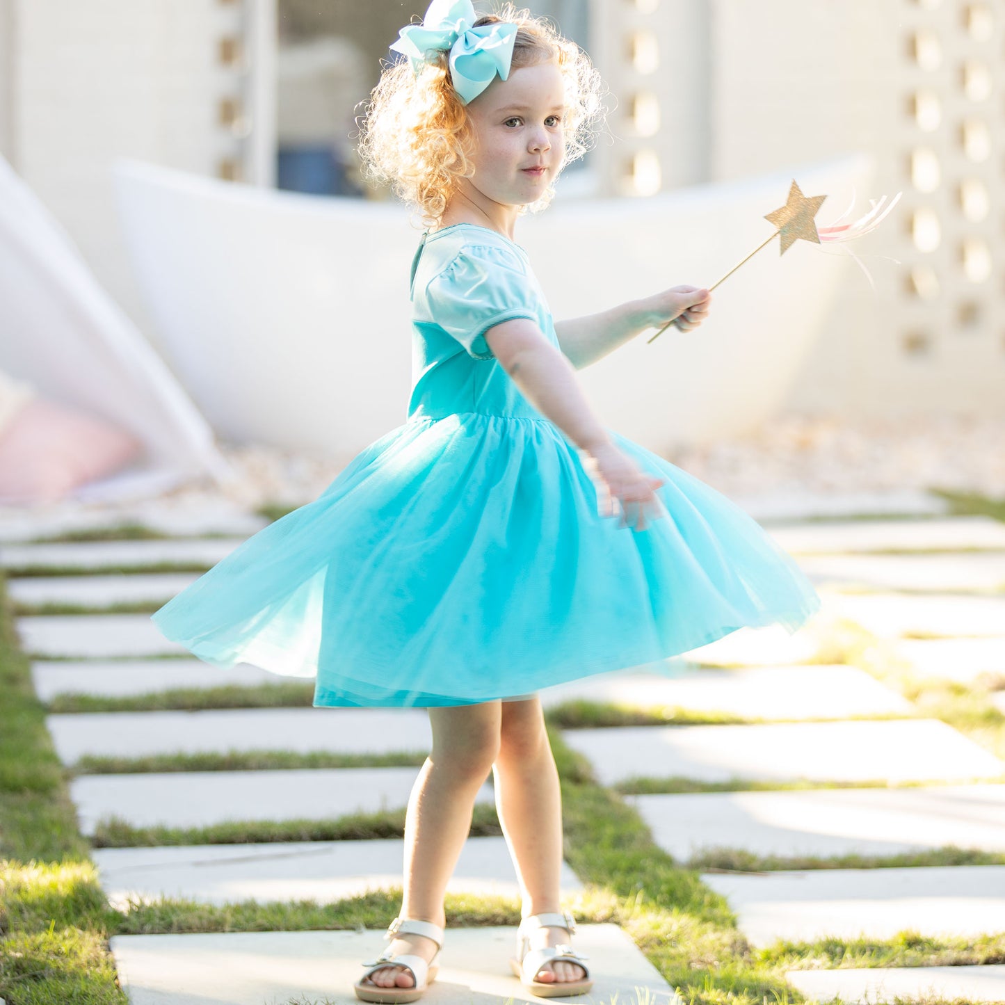 Girls Dress - Aqua Princess