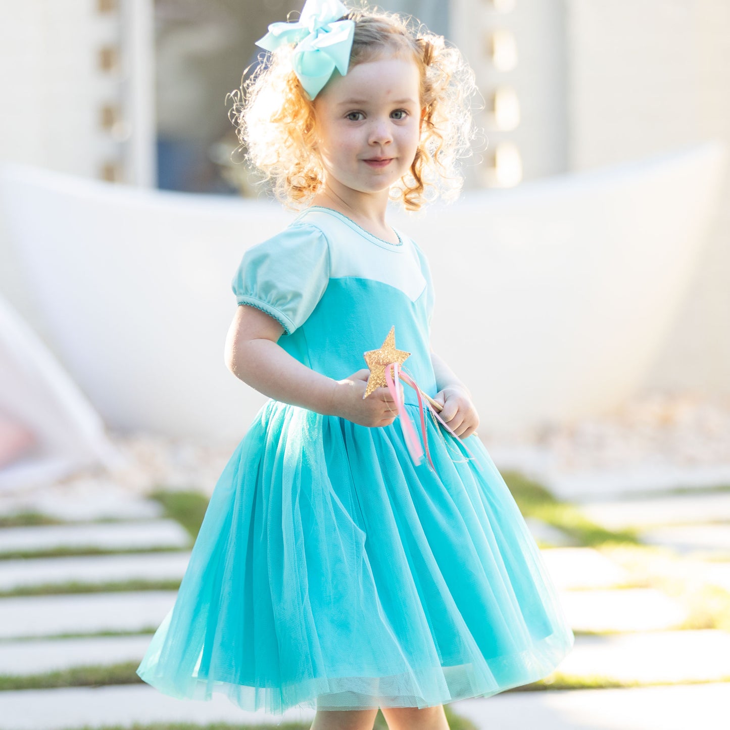 Girls Dress - Aqua Princess