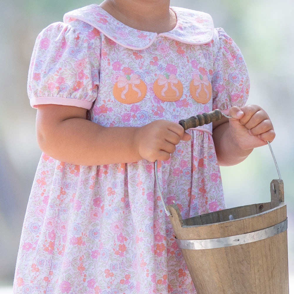 Close up details of Autumn Pumpkin Dress
