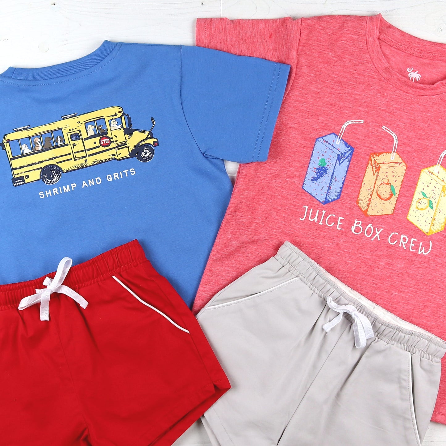 Boys Shrimp Shorts - Khaki Twill