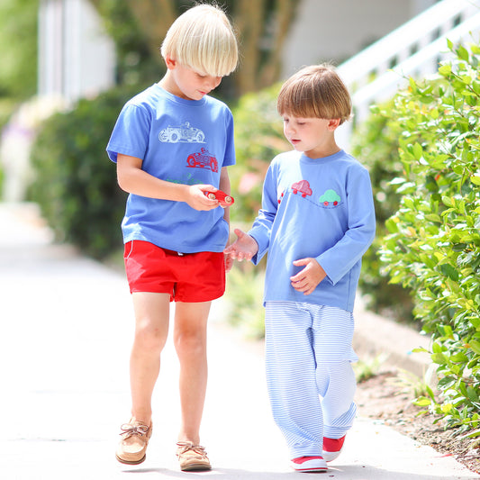 Boys Garnet Jersey Football Tee - Shrimp and Grits Kids