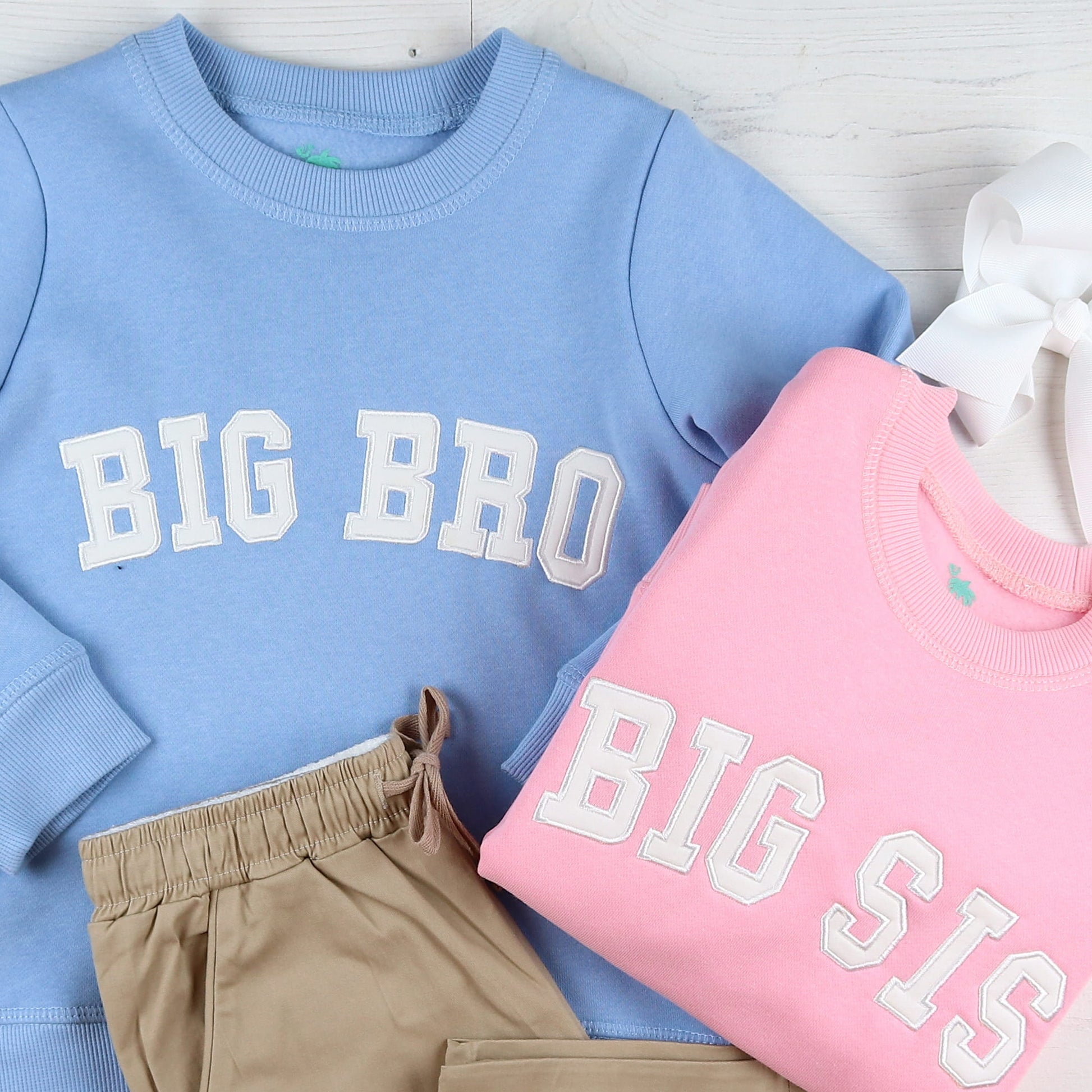 Big Bro and Big Sis matching sibling sweatshirts