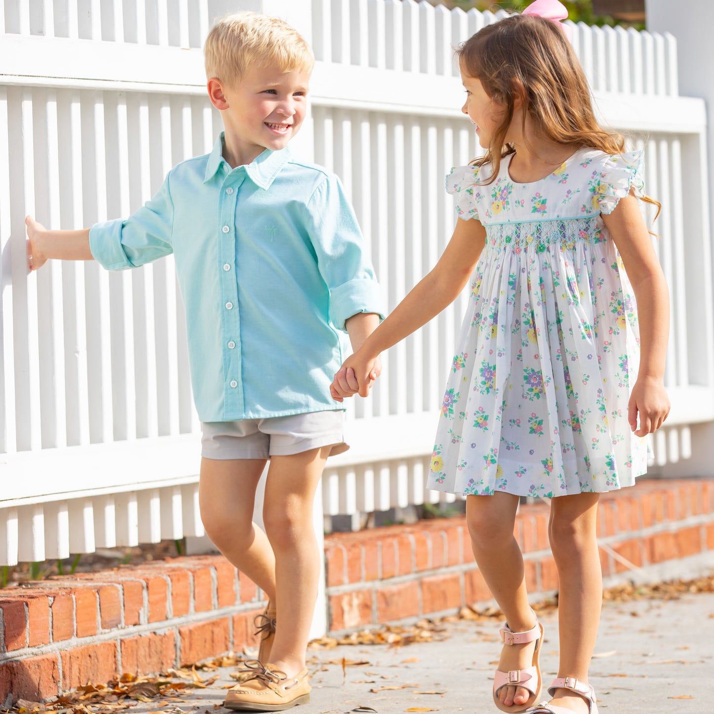 Girls Smocked Dress - Blissful Blooms