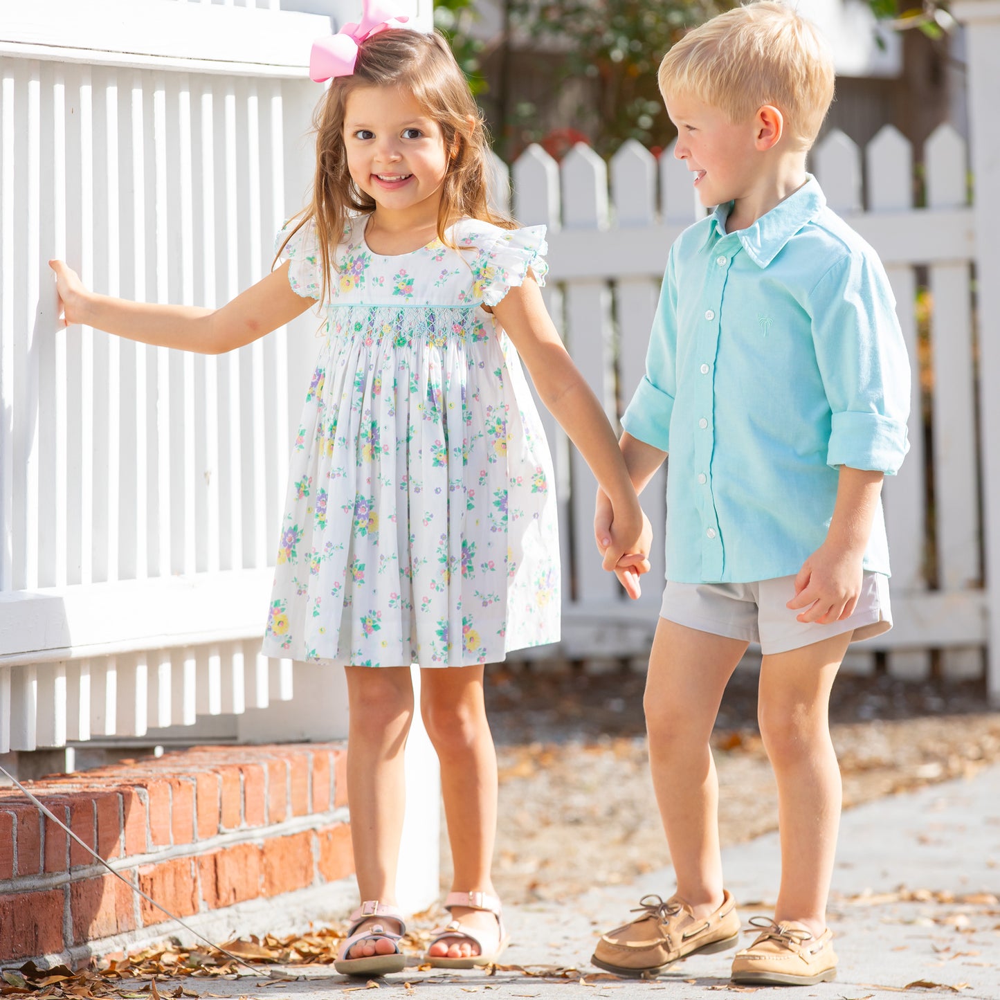 Girls Smocked Dress - Blissful Blooms