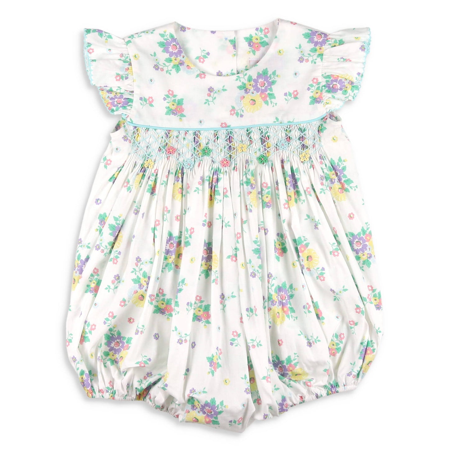 Girls Smocked Bubble - Blissful Blooms