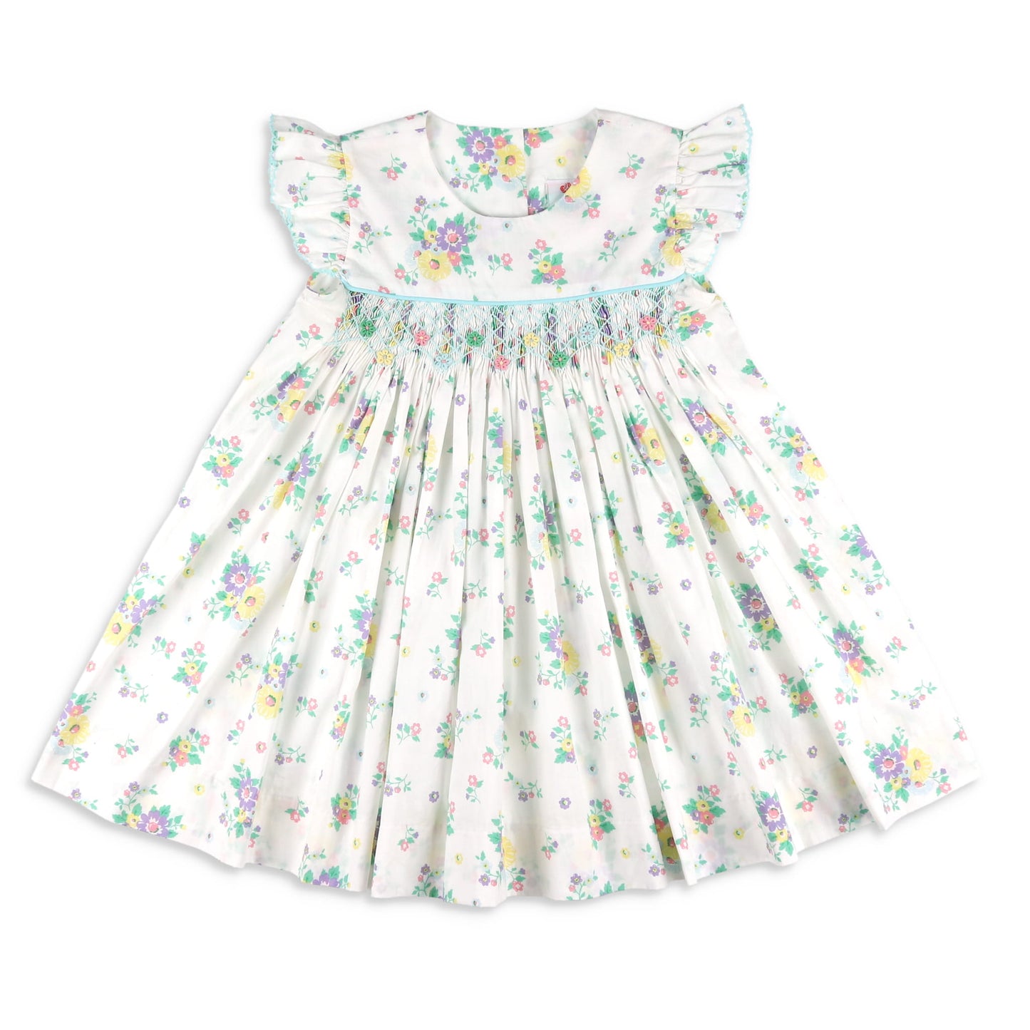 Girls Smocked Dress - Blissful Blooms