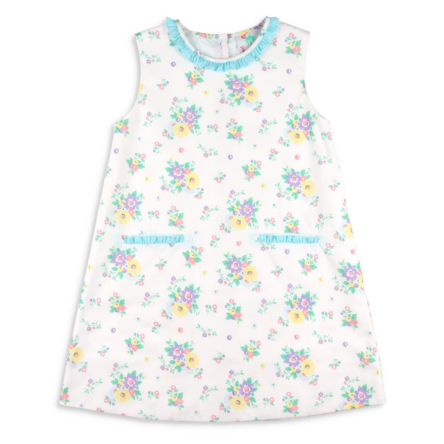 Girls Evelyn Ruffle Dress - Blissful Blooms