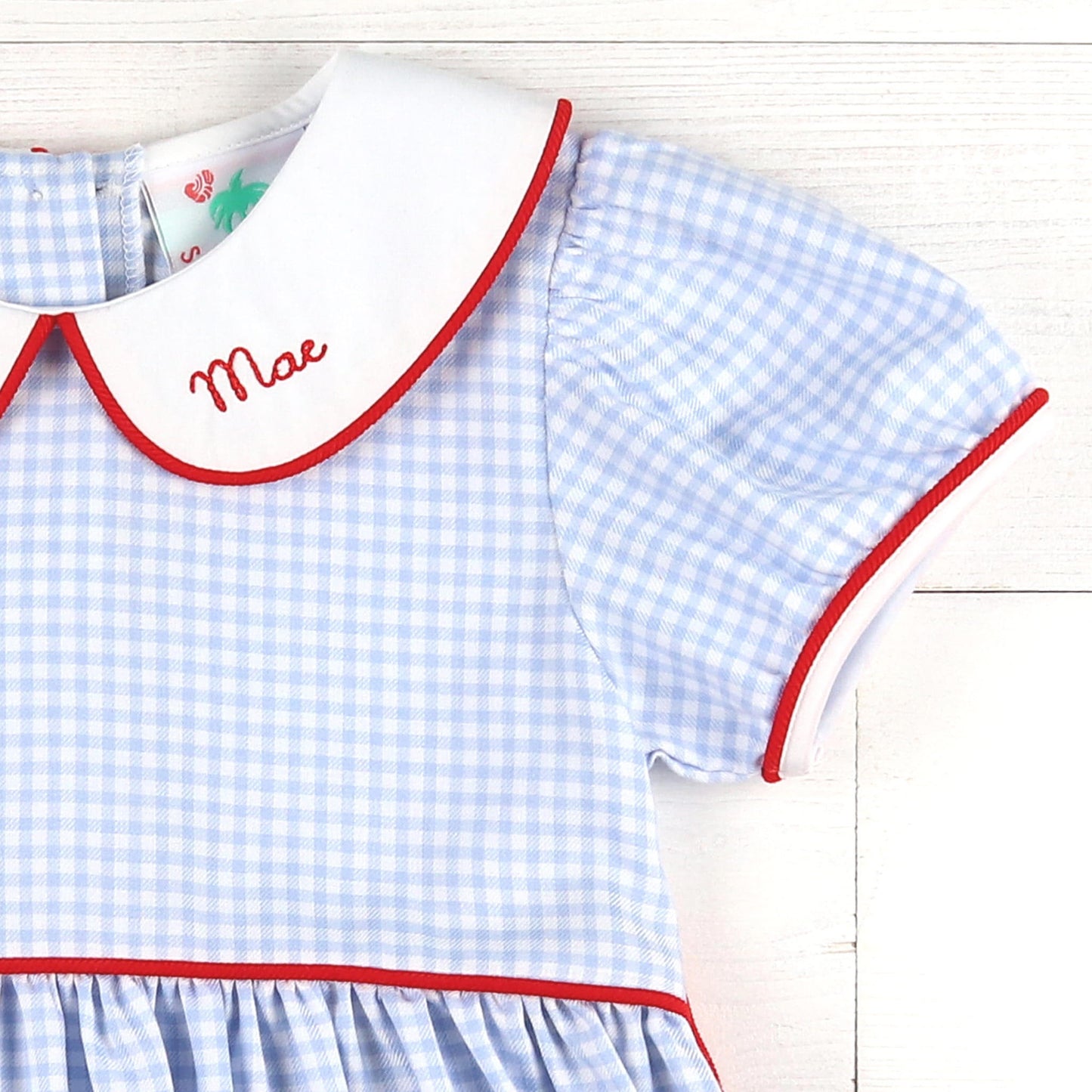 Blue Gingham Bowback Dress