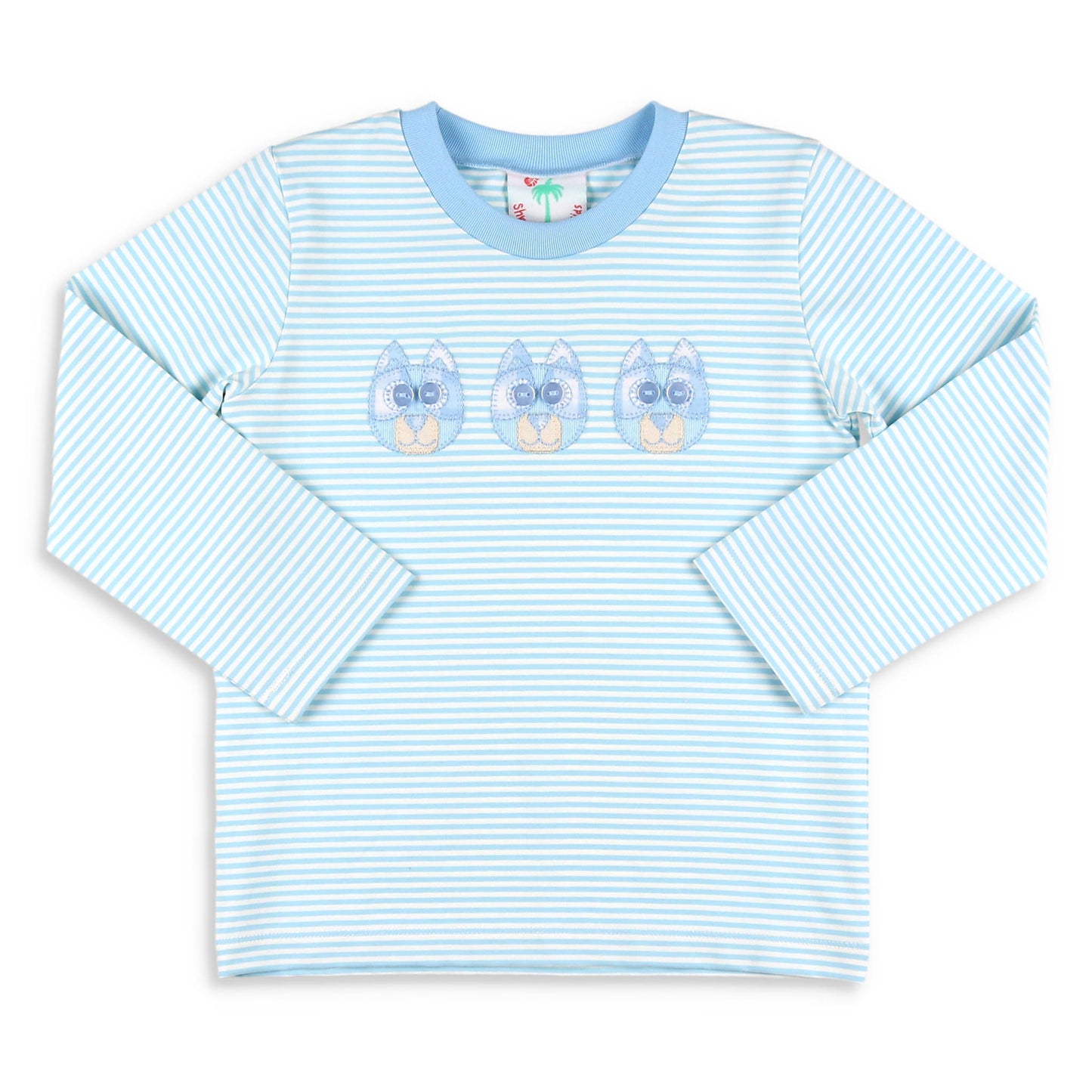 Boys Applique Shirt - Blue Dog