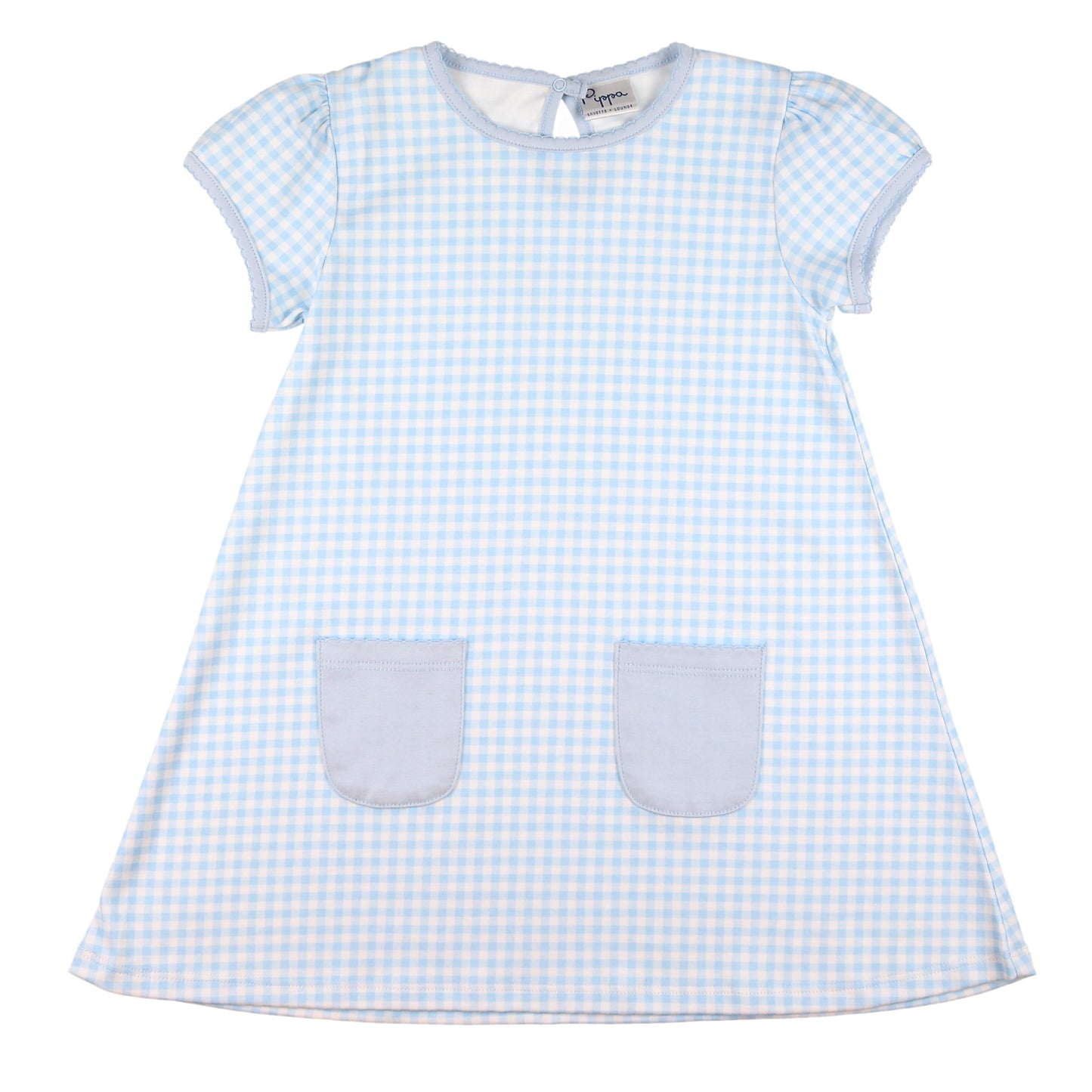 Blue Gingham Pima Play Dress