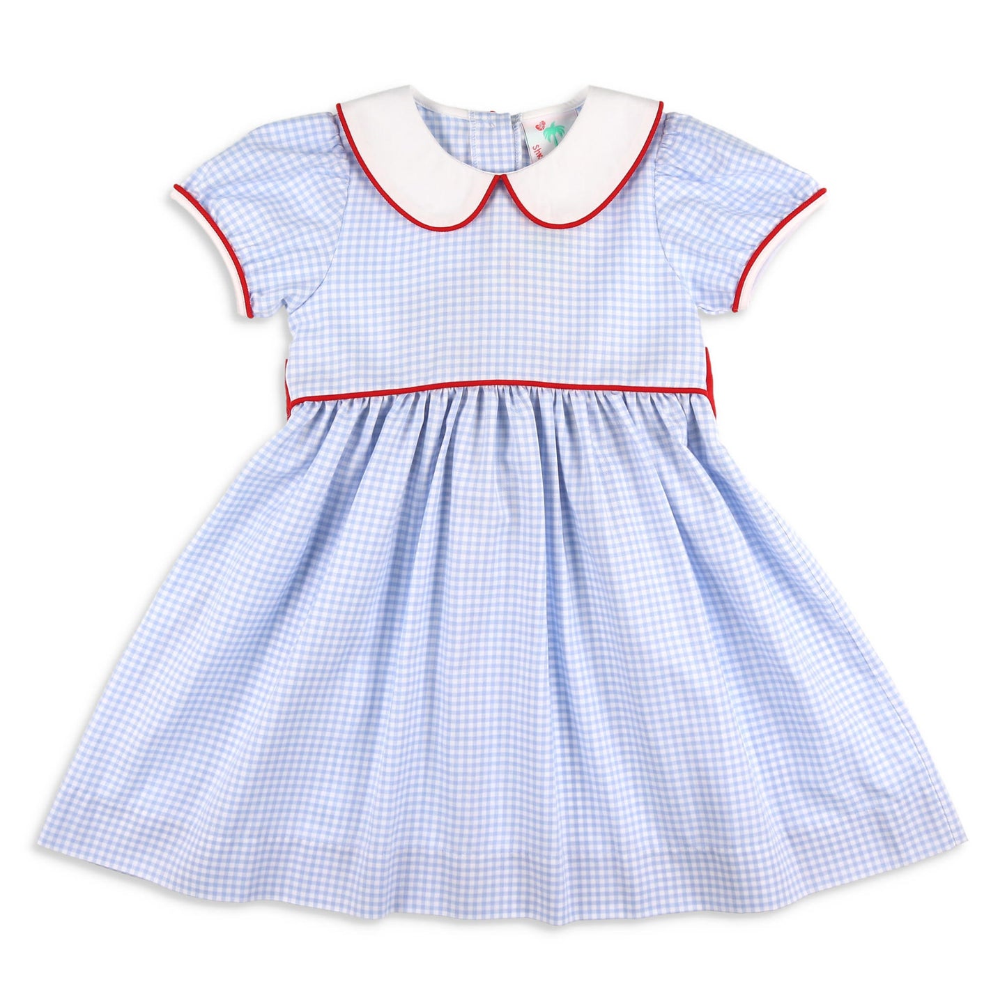 Blue Gingham Bowback Dress