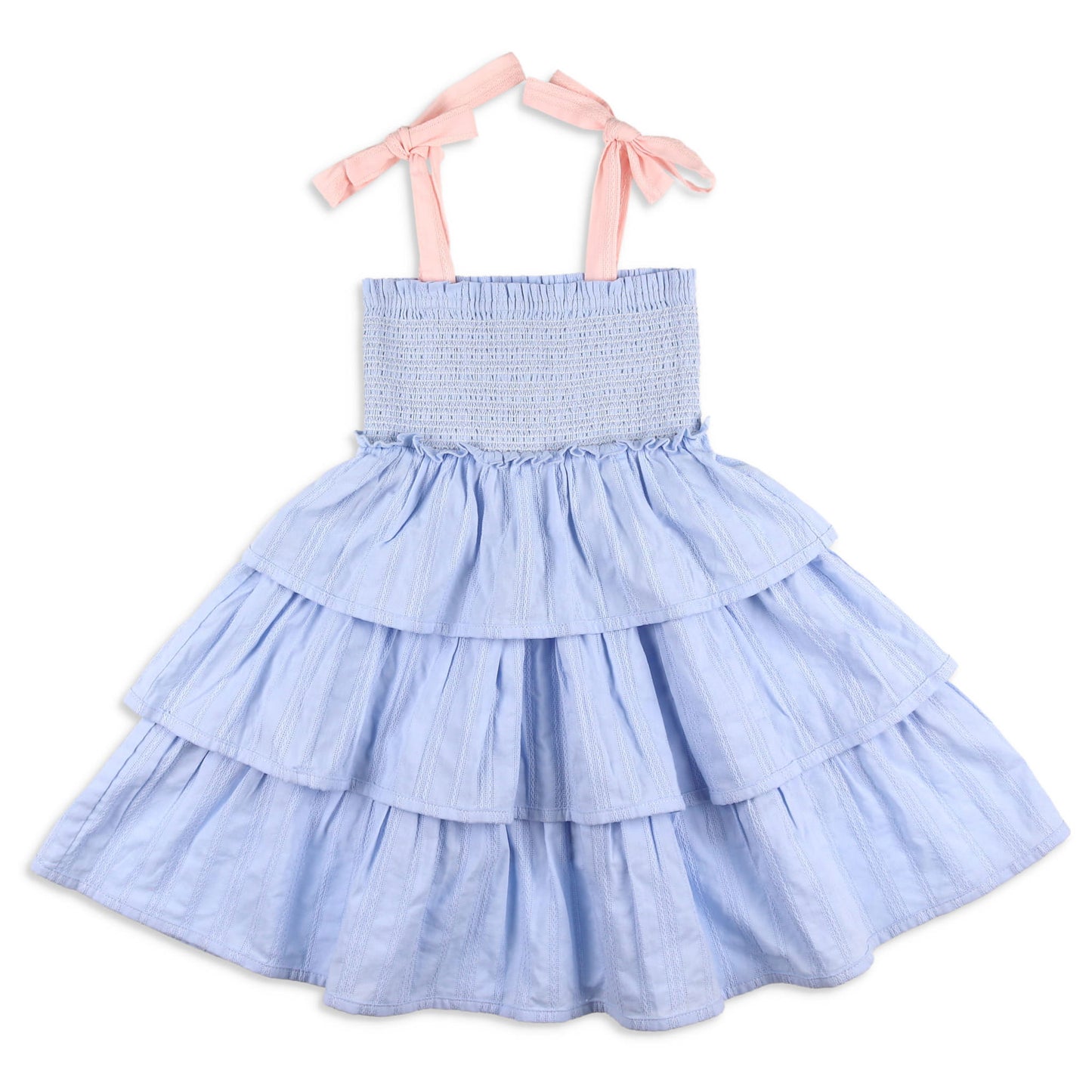 Girls Tier Dress - Blue