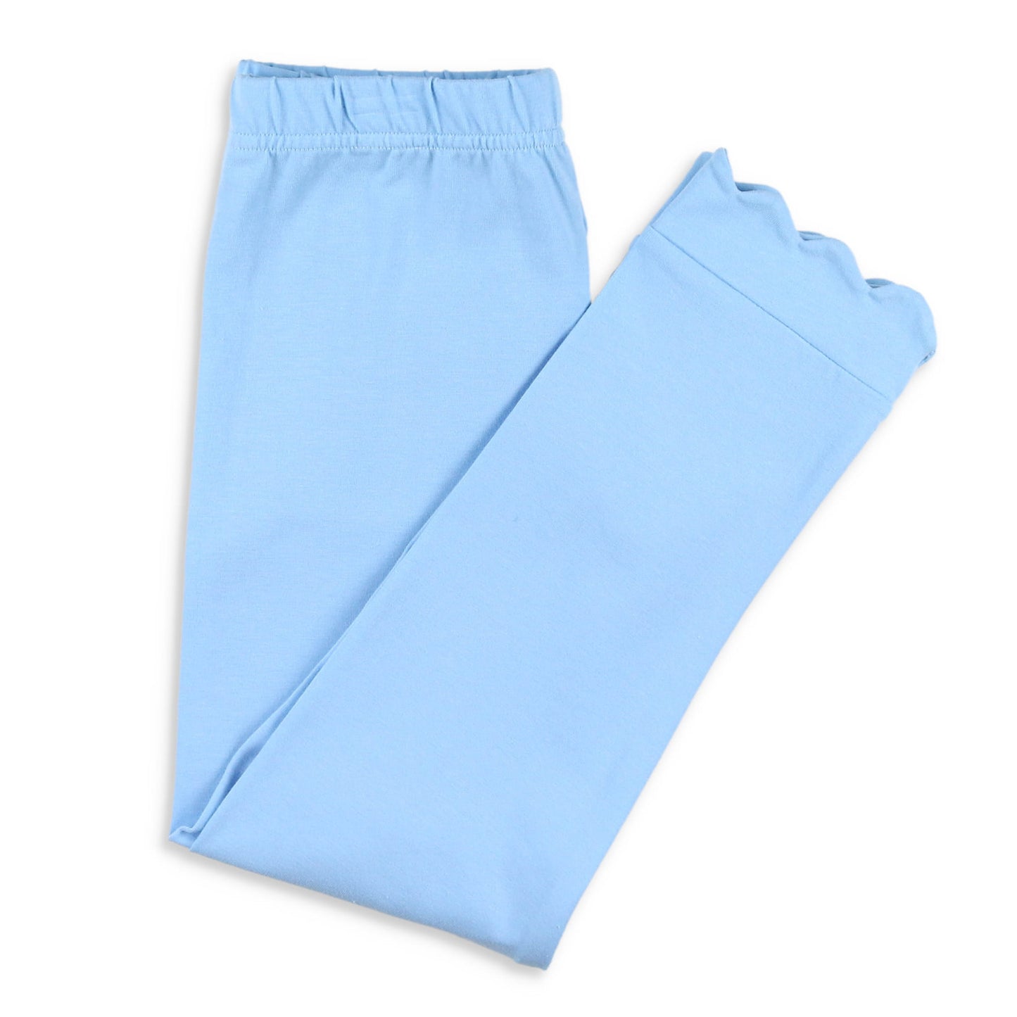Girls Scallop Leggings - Blue Lagoon