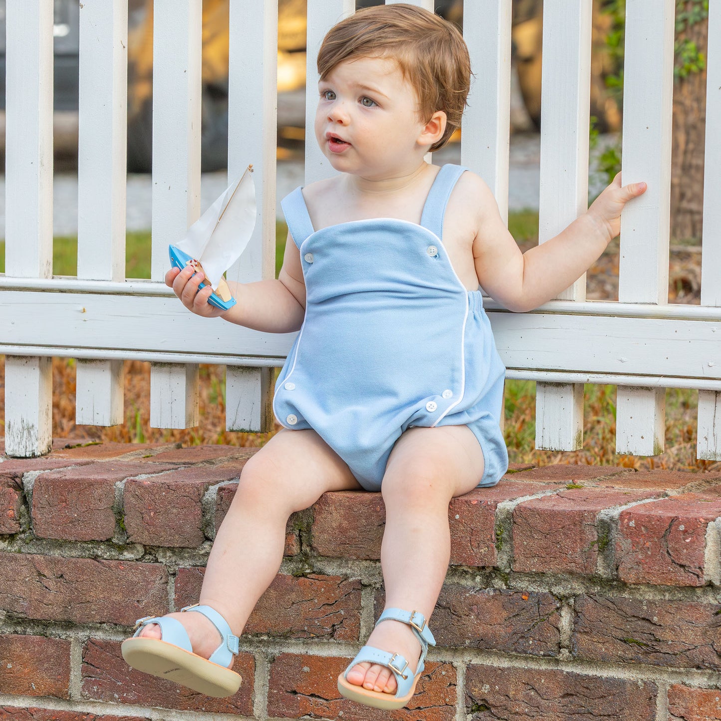 Blue Pique Knit Bubble
