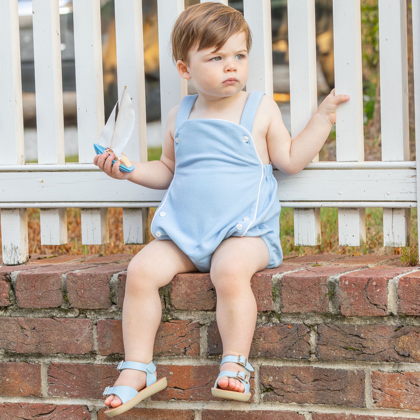 Blue Pique Knit Bubble