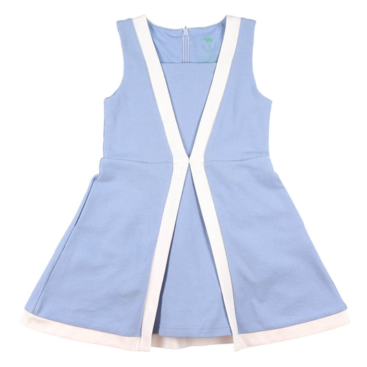 Blue Pique Knit Dress