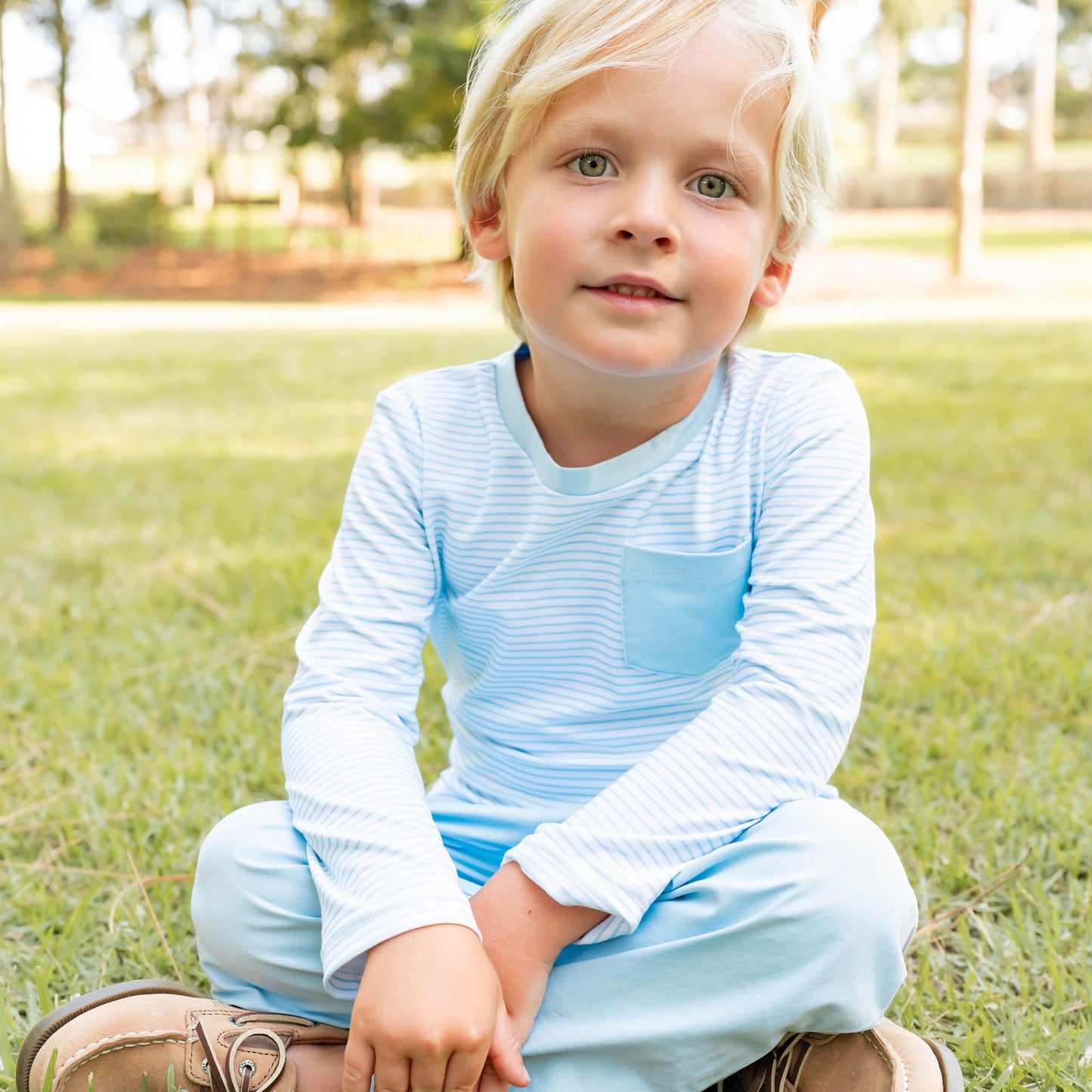 Blue Stripe Pocket Tshirt