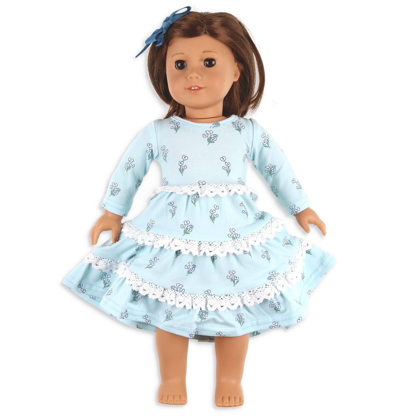 Blue Willow Twirl Dress - Doll Dress