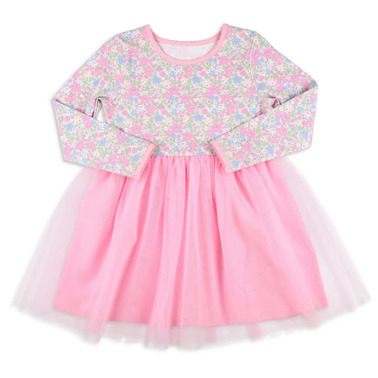 Girls Tutu Dress - Blushing Blooms