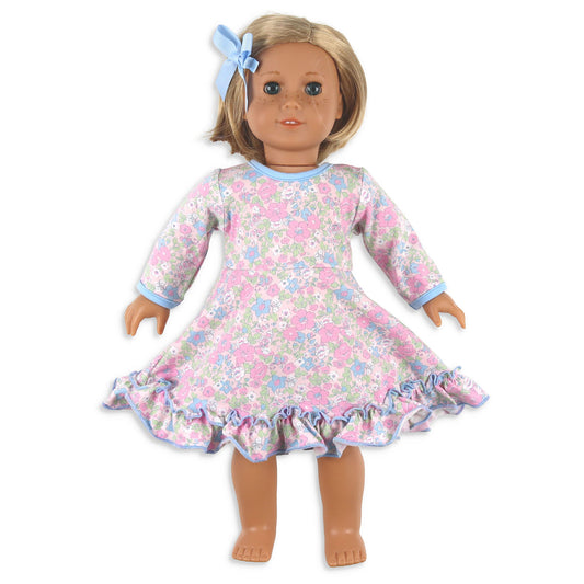 Girls Twirl Doll Dress - Blushing Blooms