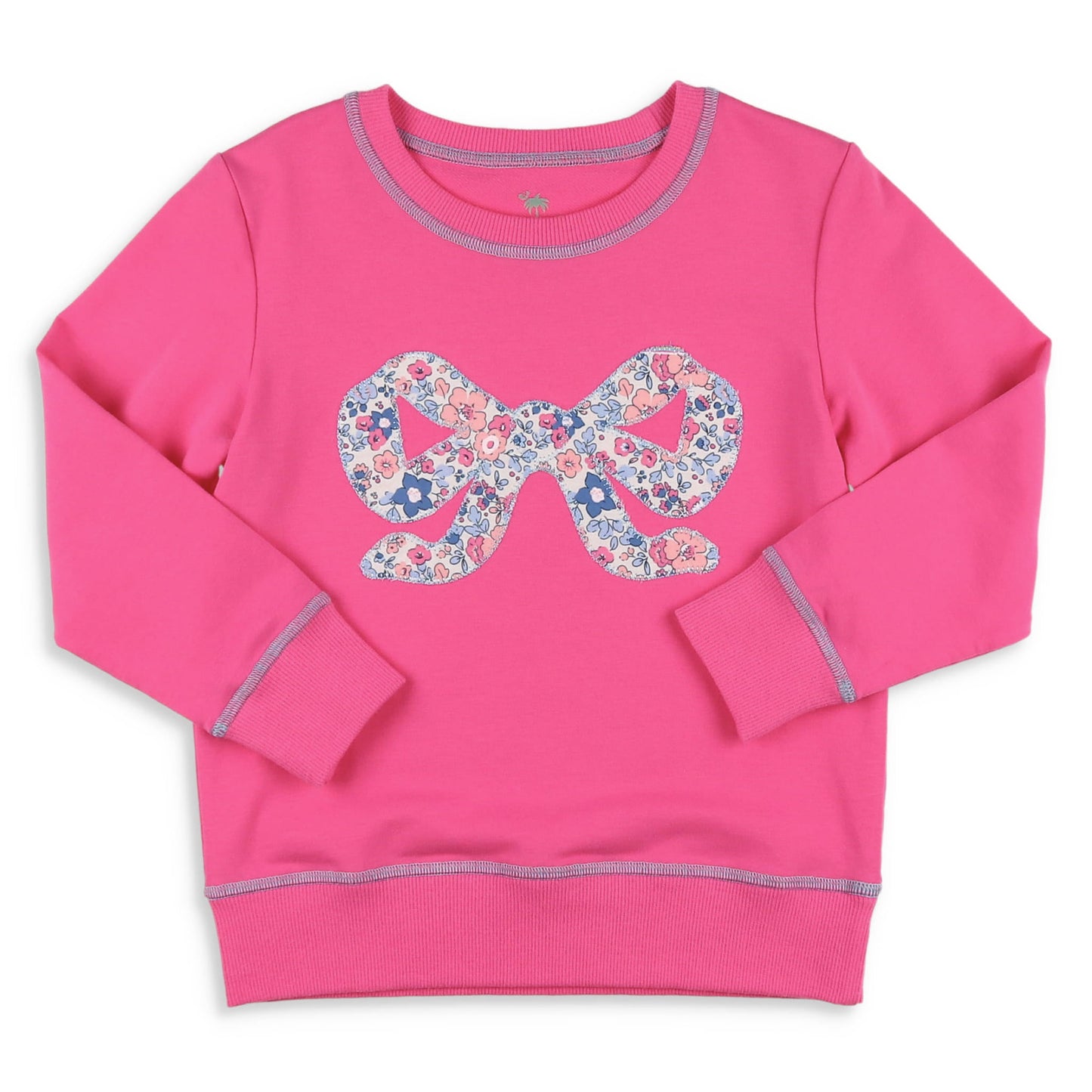 Girls Pink Sweatshirt - Bow