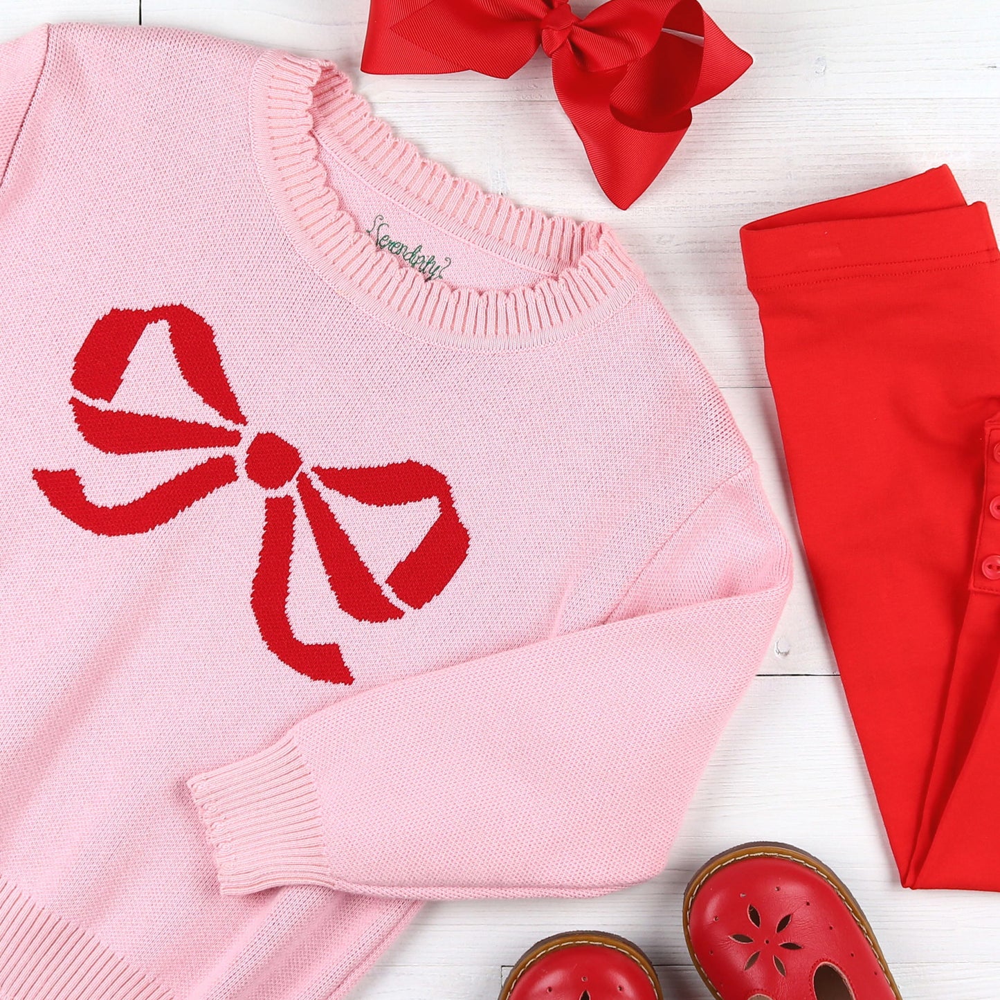 Pretty In Pink Bow Sweater