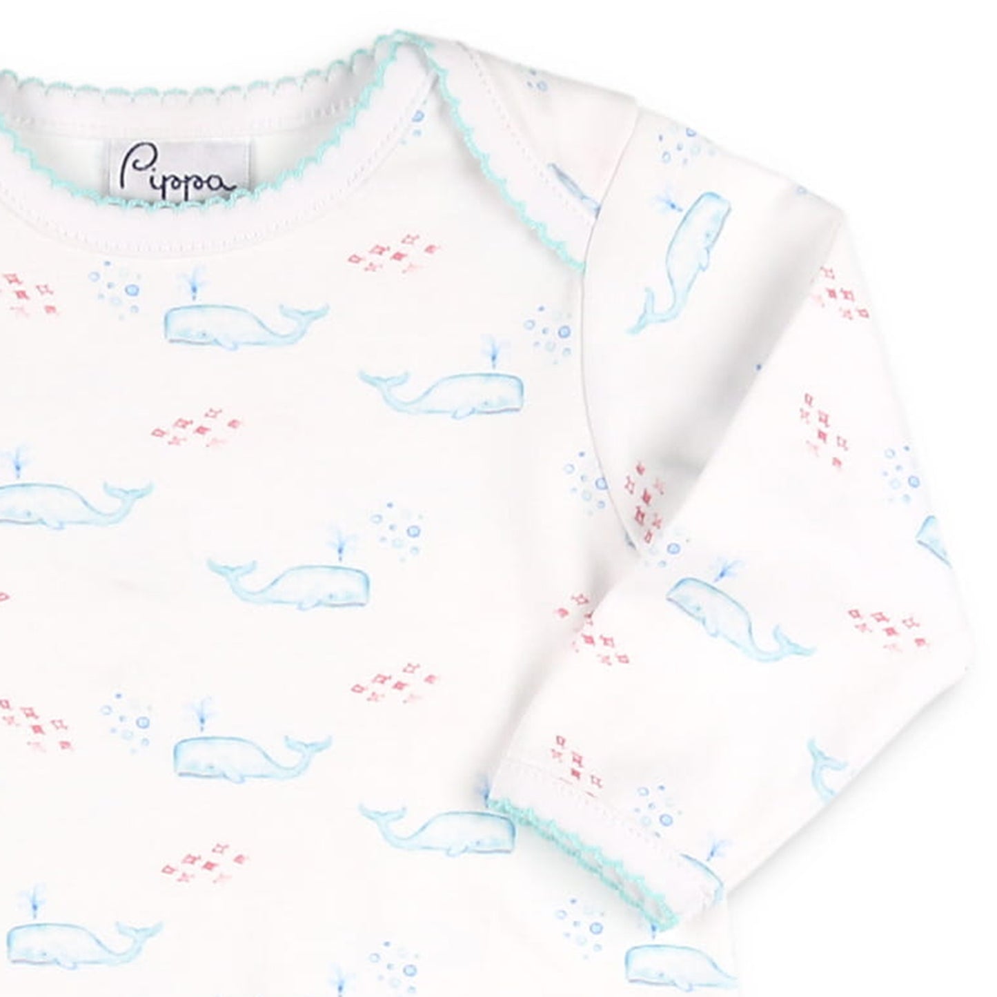 Bubbles Whale Pima Baby Gown