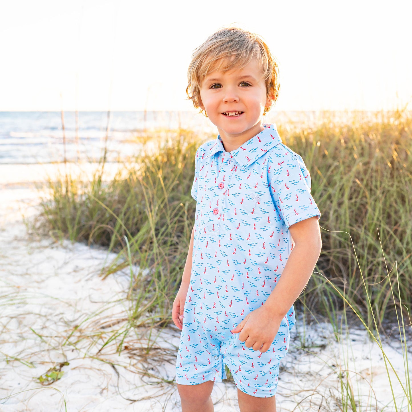 Boys Performance Romper - Buoys