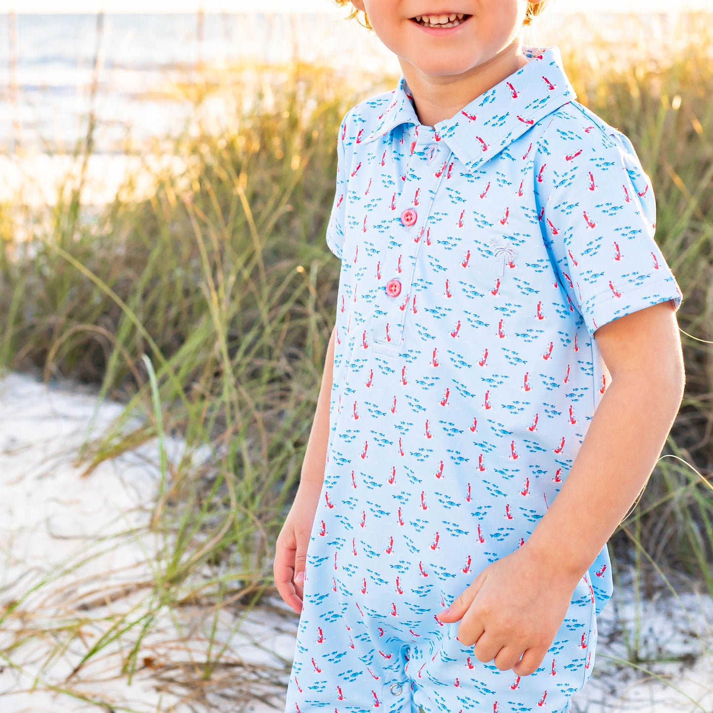 Boys Performance Romper - Buoys