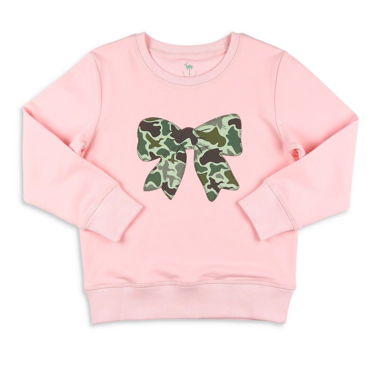 Girls Sweatshirt - Camo Bow