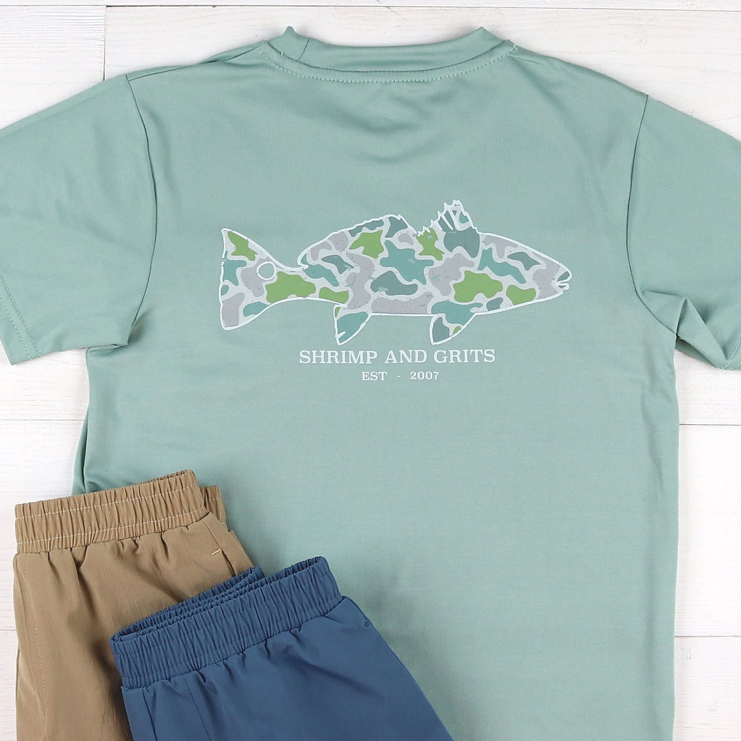 Coastal Camo Performance Graphic Tee