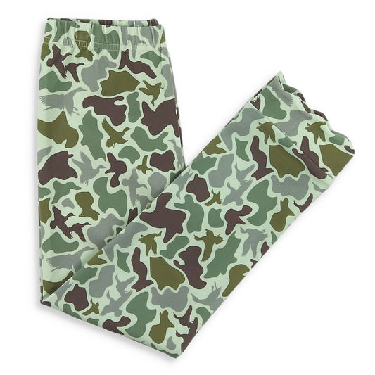 Girls Scallop Leggings - Camo