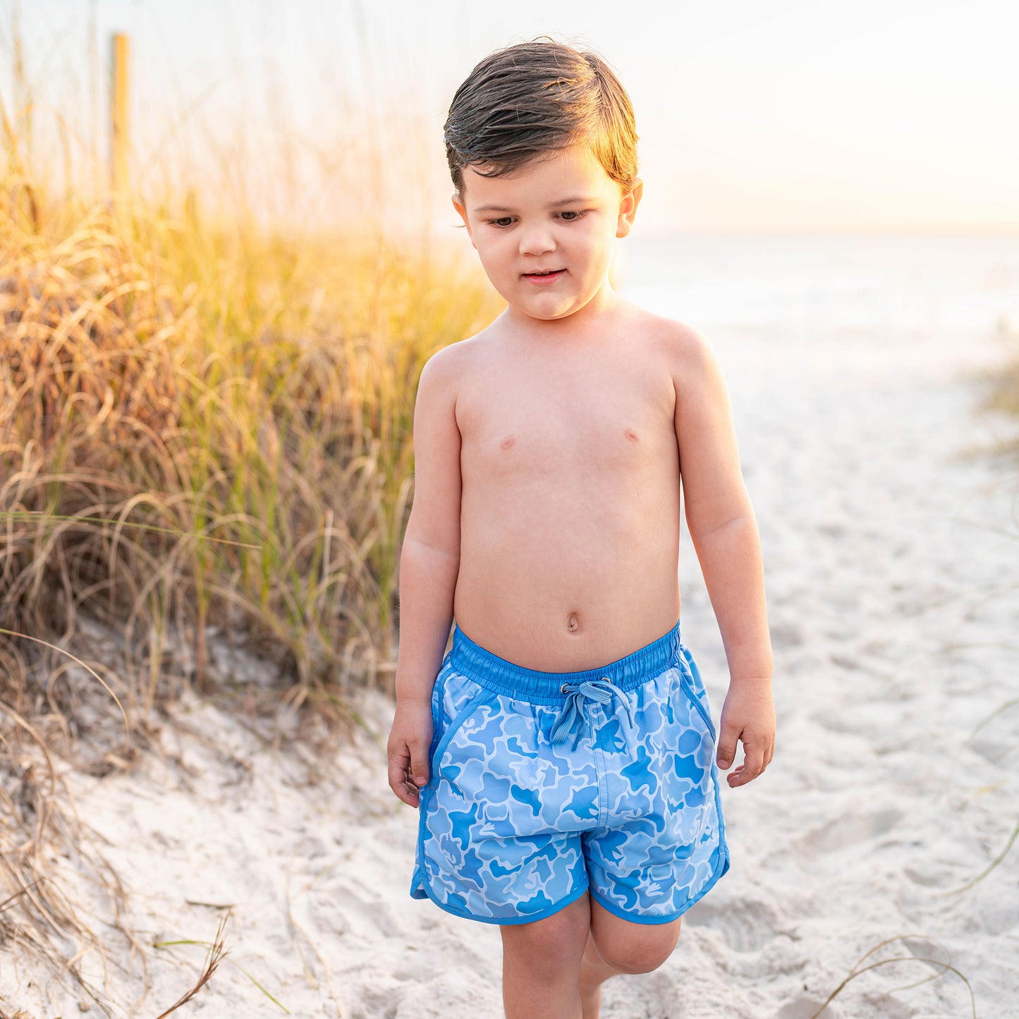 Boys Banded Boardies - Camo Sharks