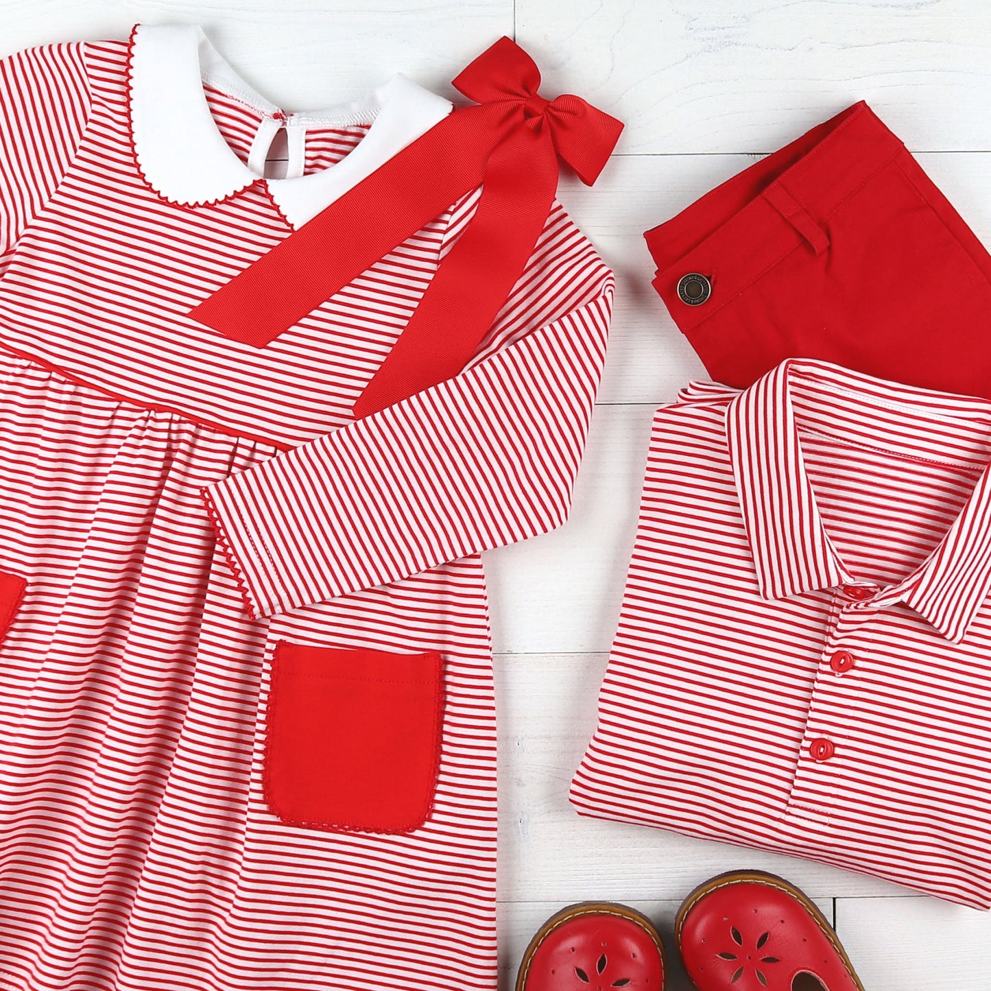 Classic Red Stripe Polo