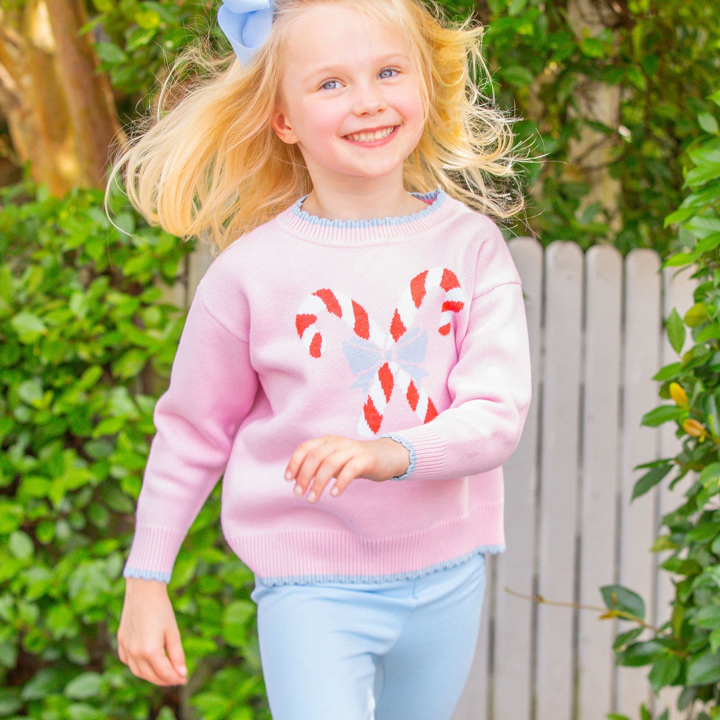 Girls Sweater - Candy Canes