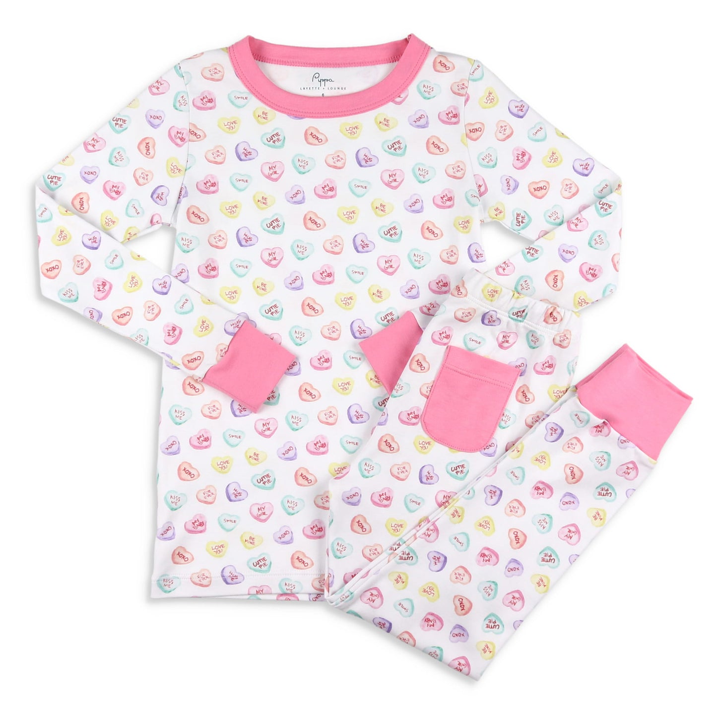 Girls Pima Loungewear - Candy Hearts