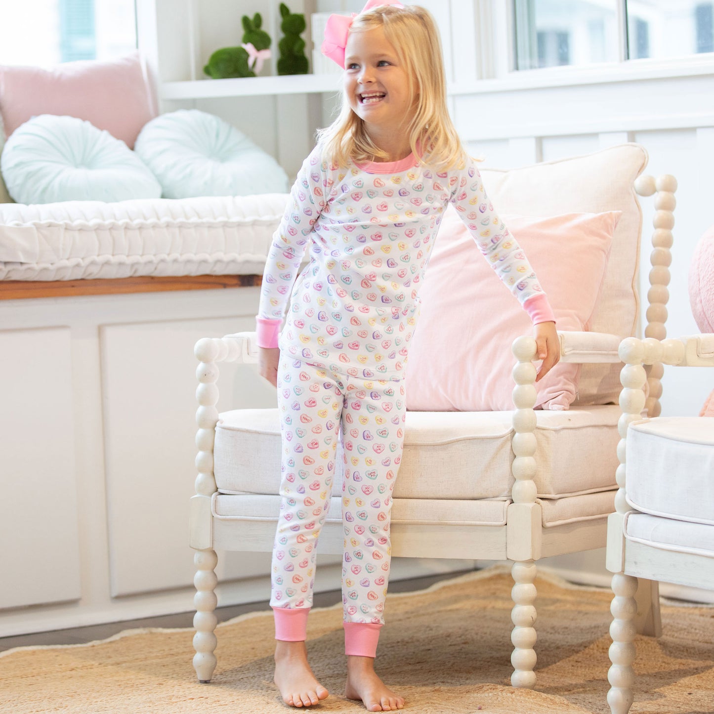 Girls Pima Loungewear - Candy Hearts