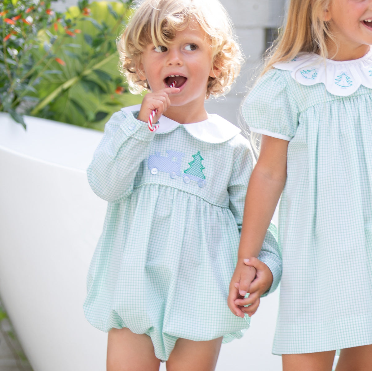 Classic Christmas Train Romper