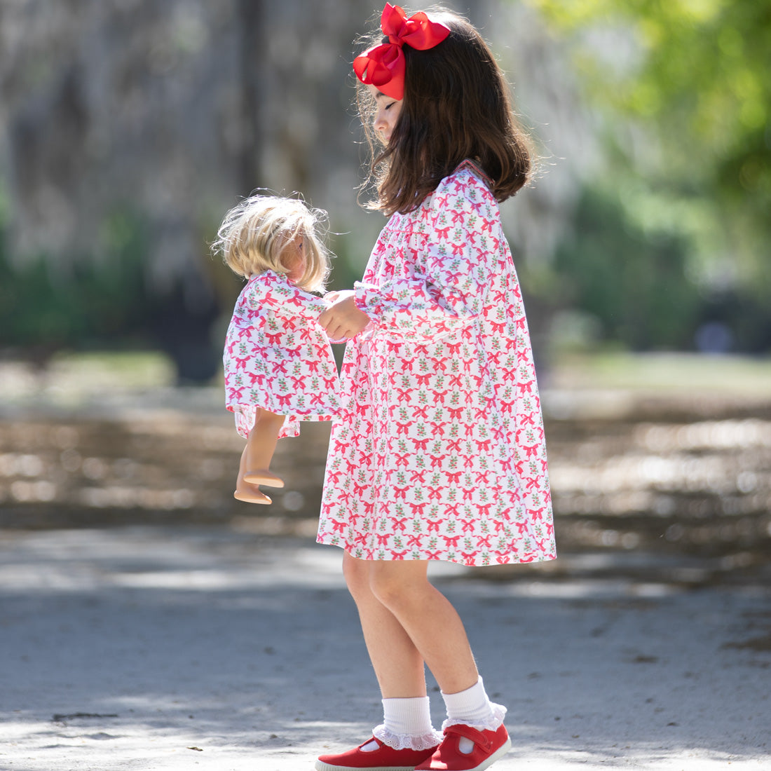 Christmas Bow Dress-DOLL