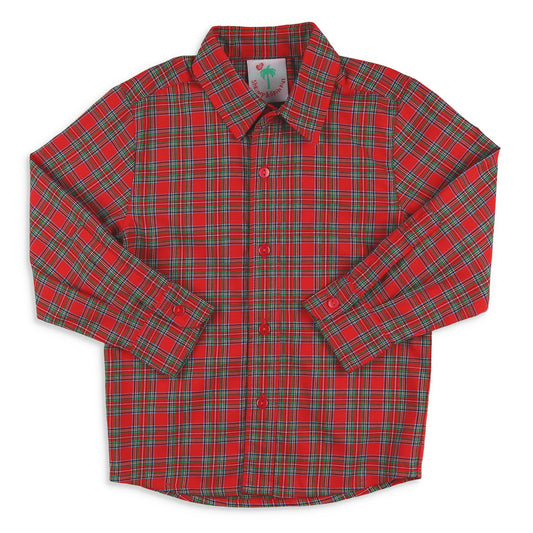 Boys Oxford - Christmas Plaid