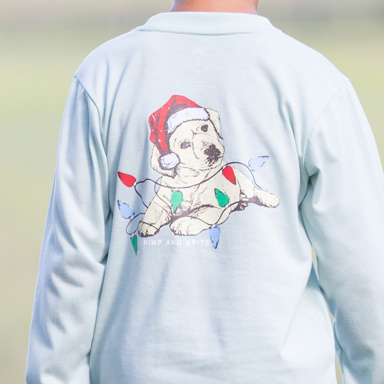 christmas puppy graphic tee 2 close