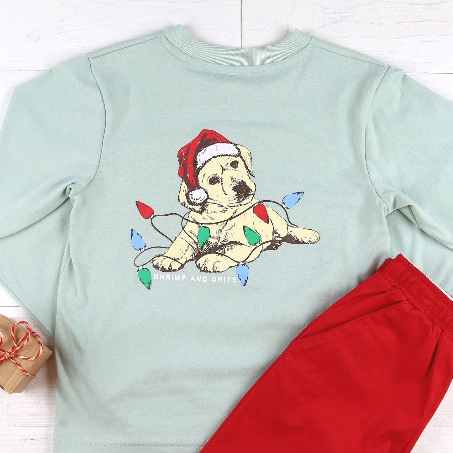 christmas puppy graphic tee