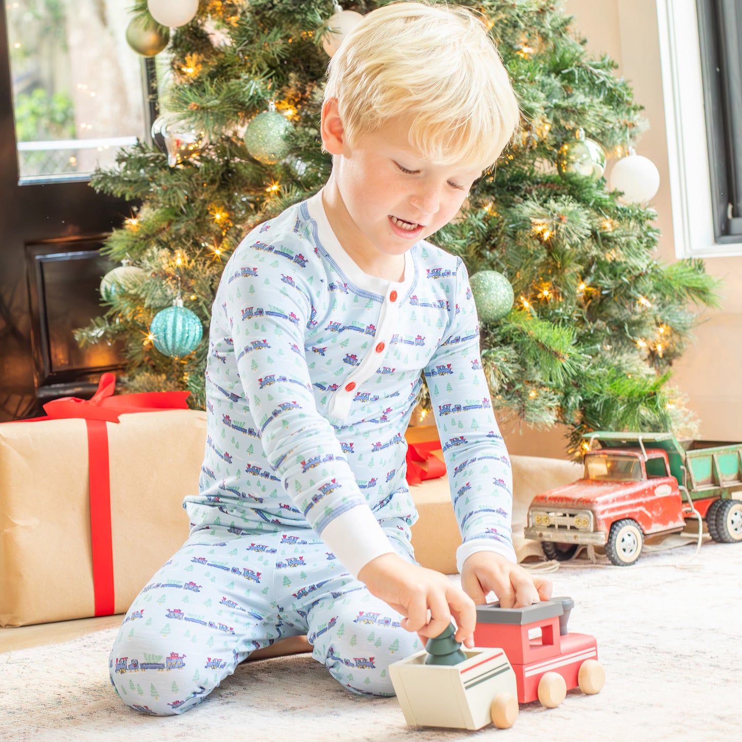 Bamboo Loungewear - Christmas Trains