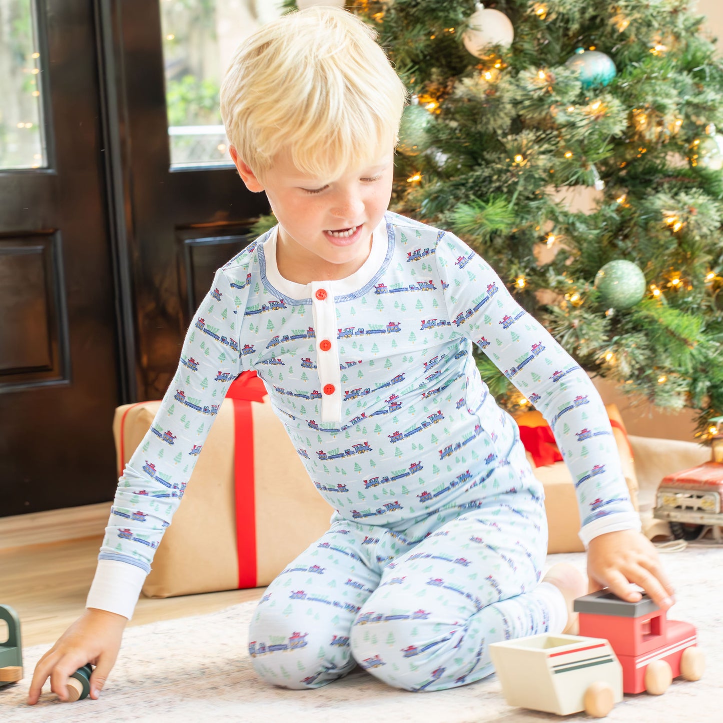 Bamboo Loungewear - Christmas Trains