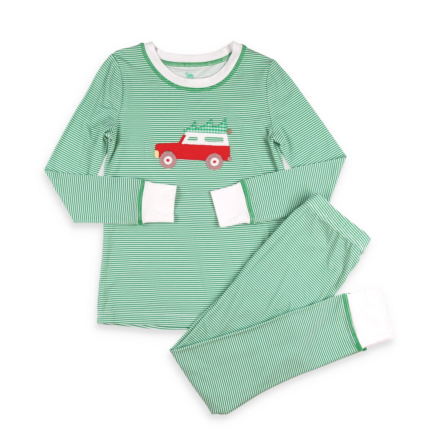 christmas tree truck bamboo loungewear set