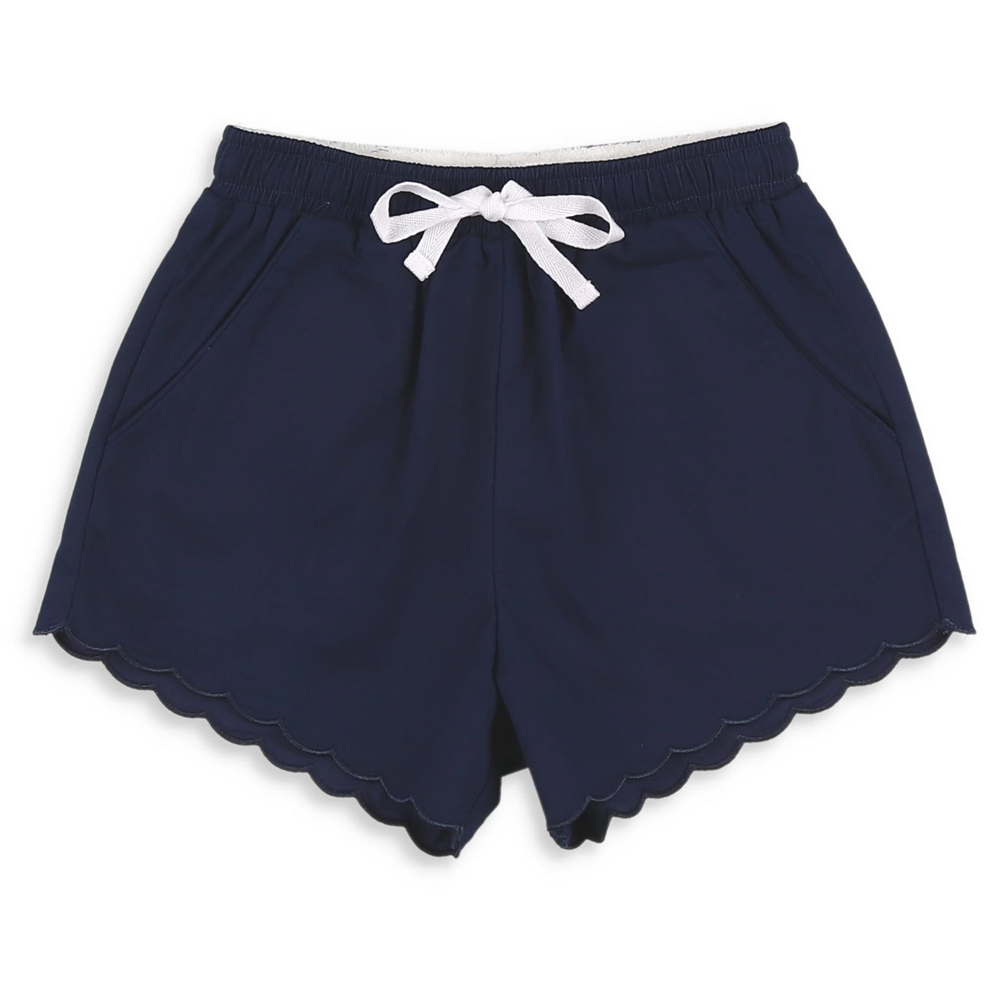 Girls Classic Navy Scallop Shorts