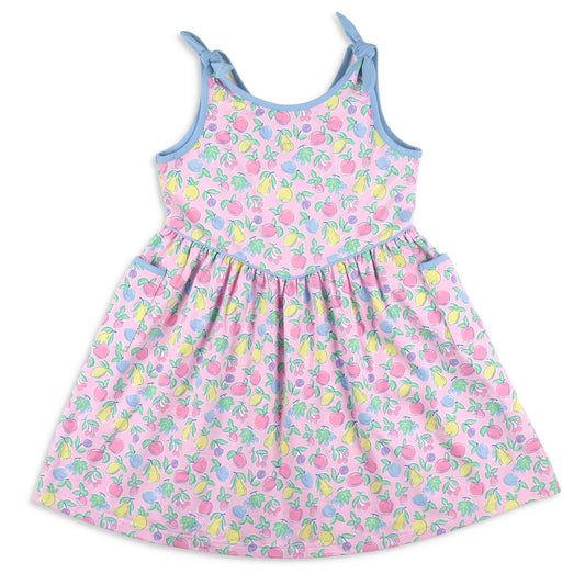 Girls Tie Dress - Coconut Grove