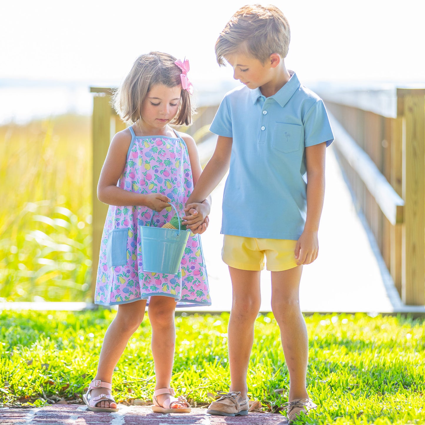 Boys Pocket Polo - Alys Beach Blue